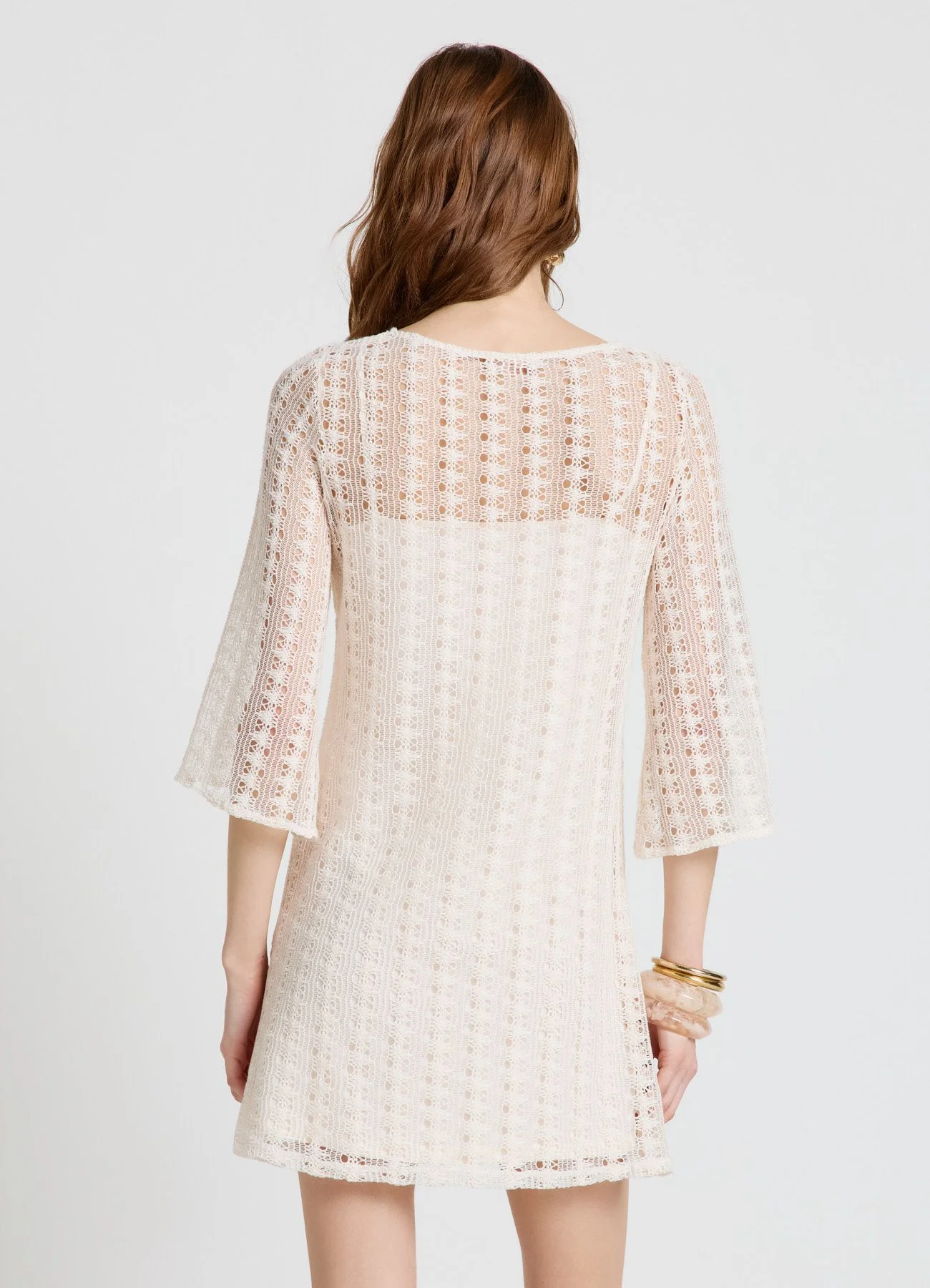 Vestito crochet con maniche tre quarti - Image 2