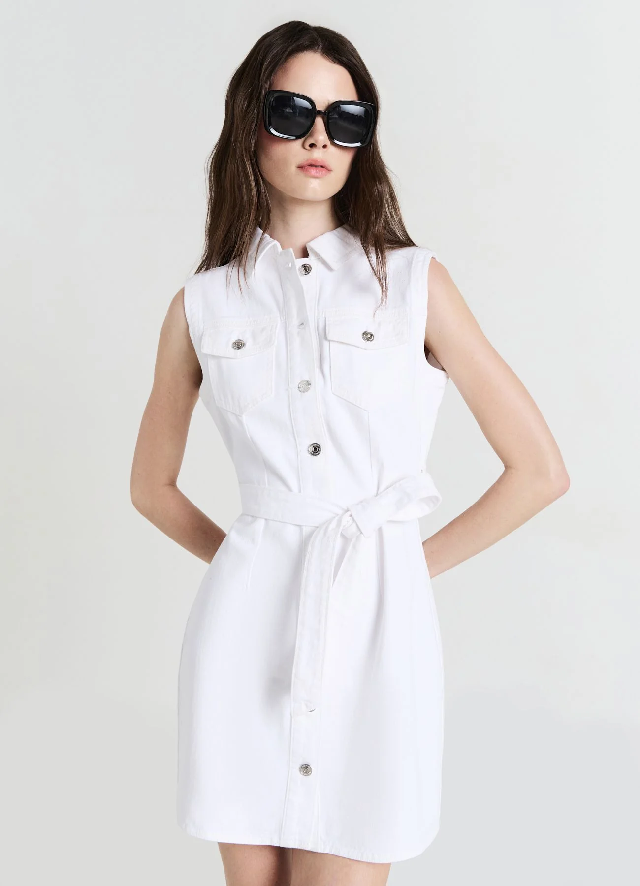 Vestito denim smanicato - Image 3