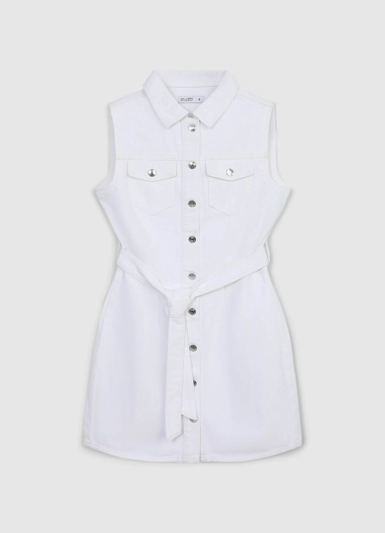 Vestito denim smanicato - Image 4