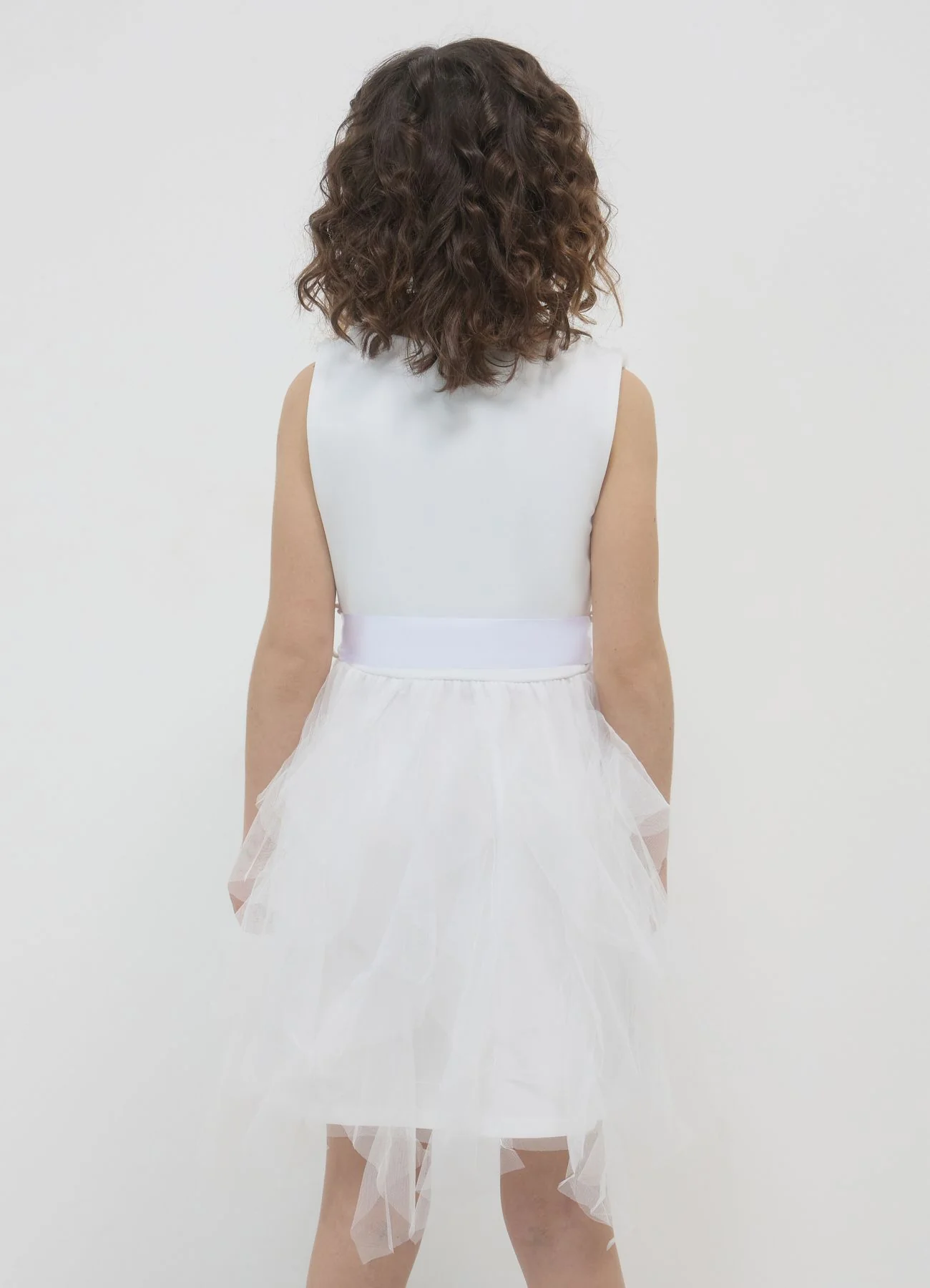 Vestito fiori con tulle - Image 3