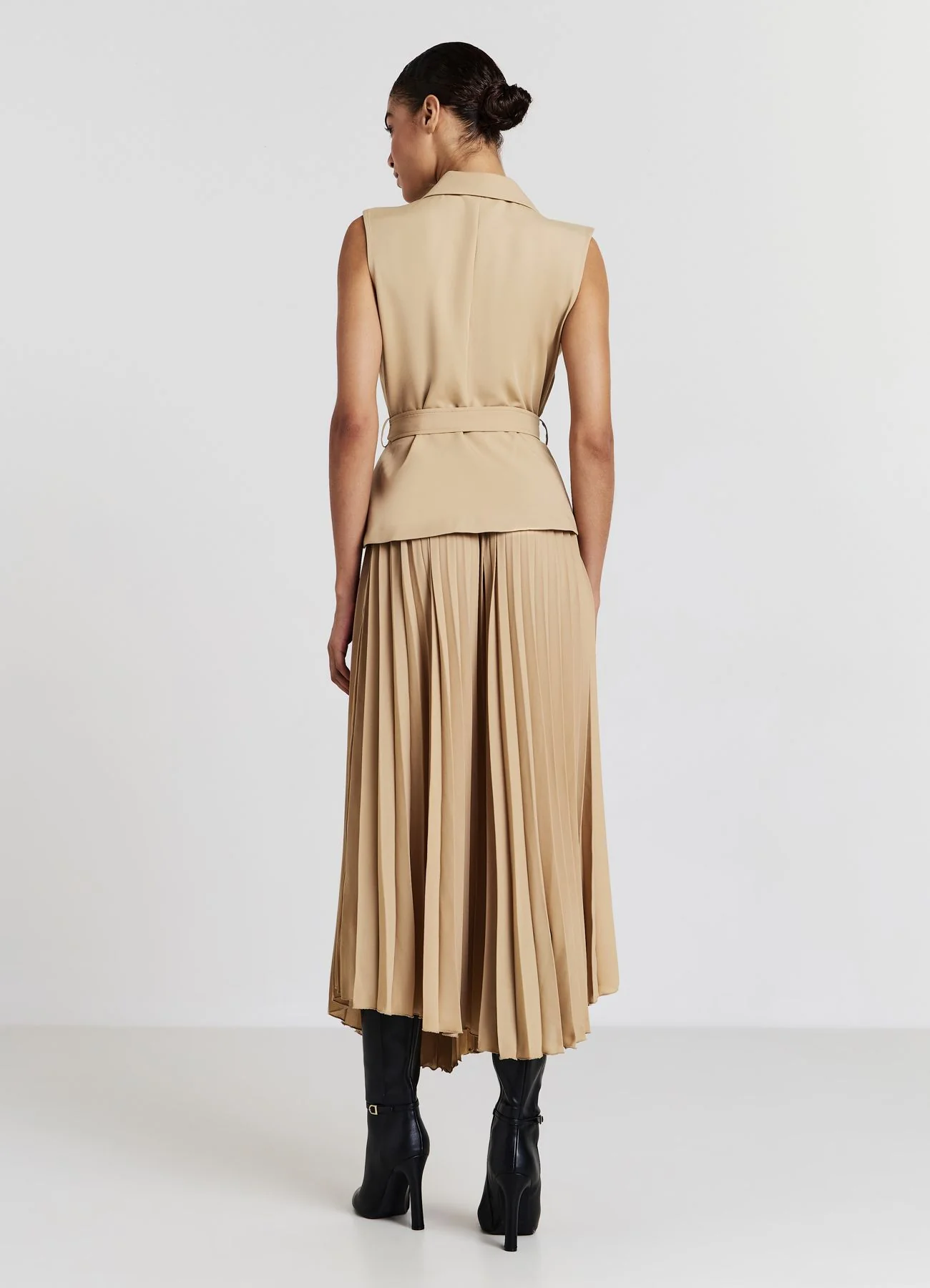 Vestito gilet gonna plissettata - Image 2