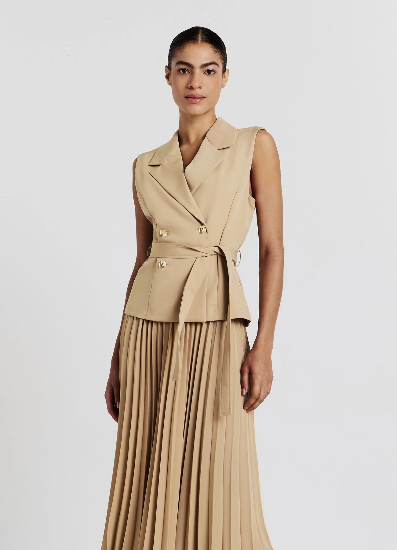 Vestito gilet gonna plissettata - Image 3