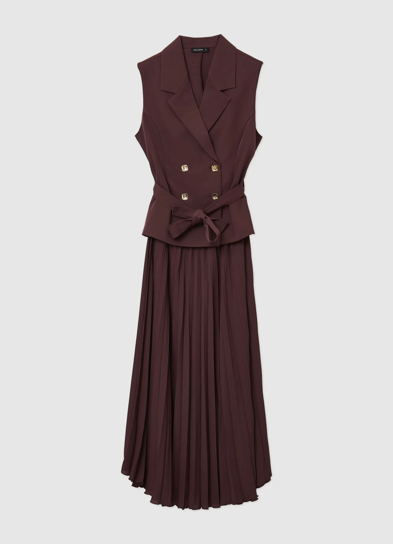 Vestito gilet gonna plissettata - Image 4