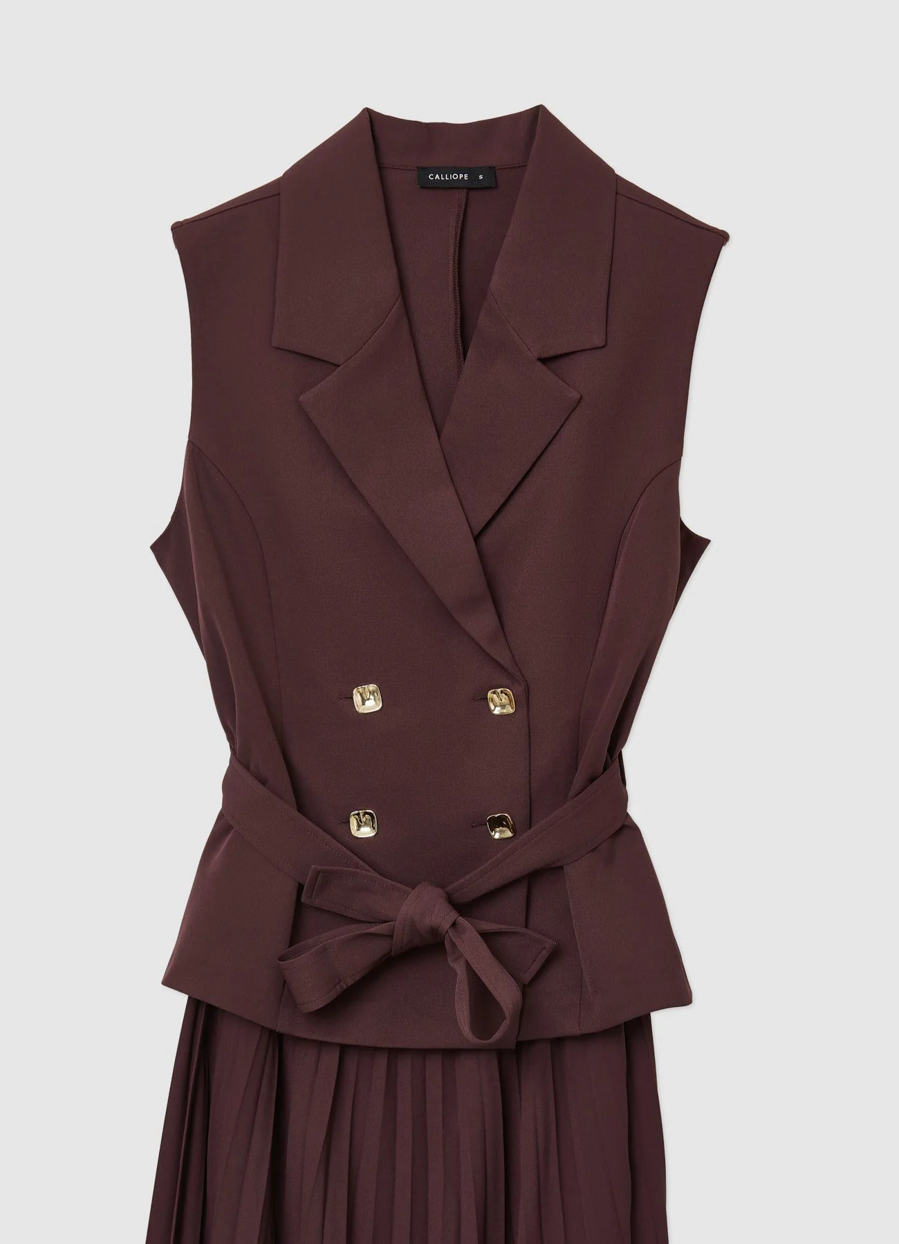 Vestito gilet gonna plissettata - Image 6
