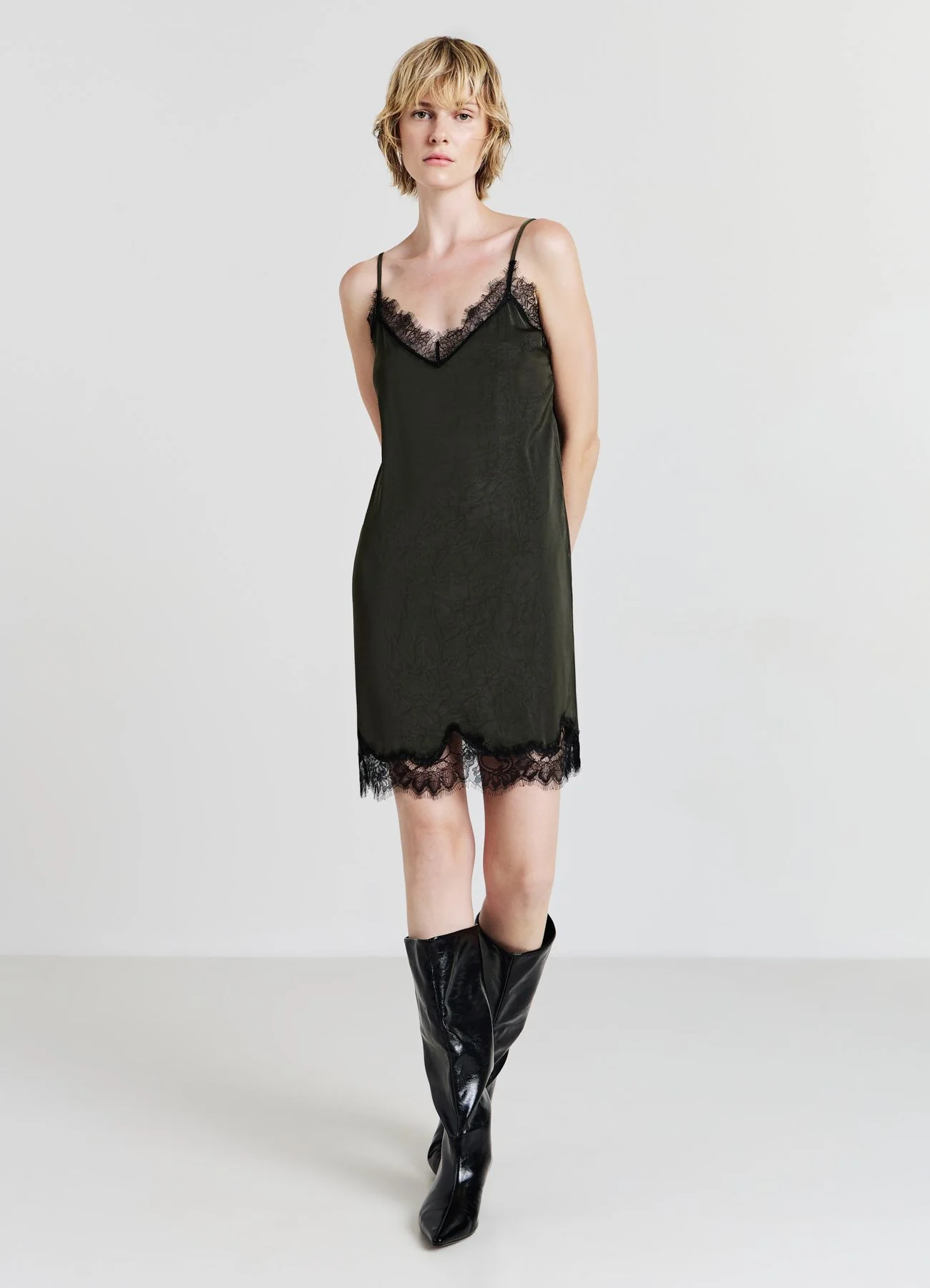 Vestito lingerie simil satin - Image 3
