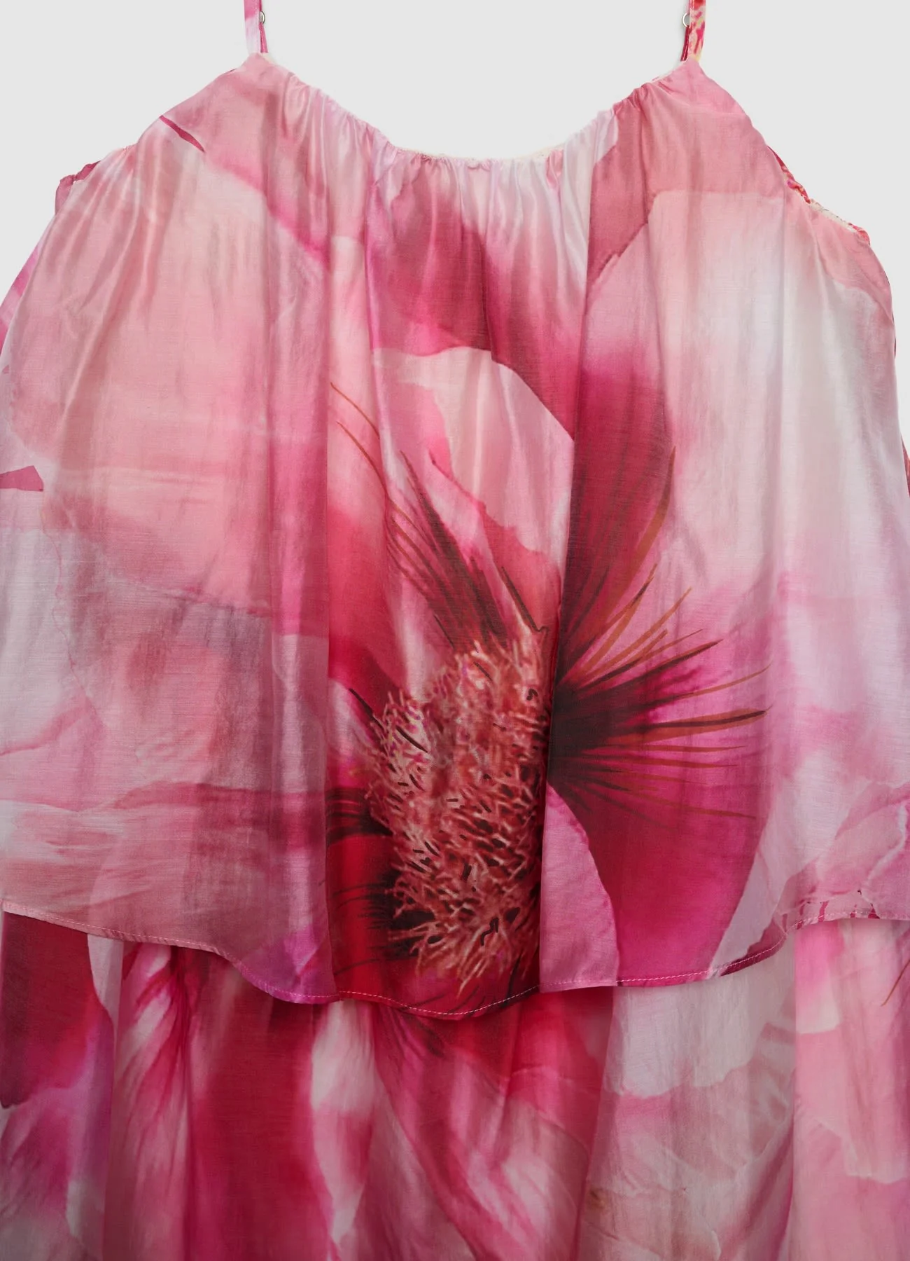 Vestito lungo a balze con stampa floreale - Image 6