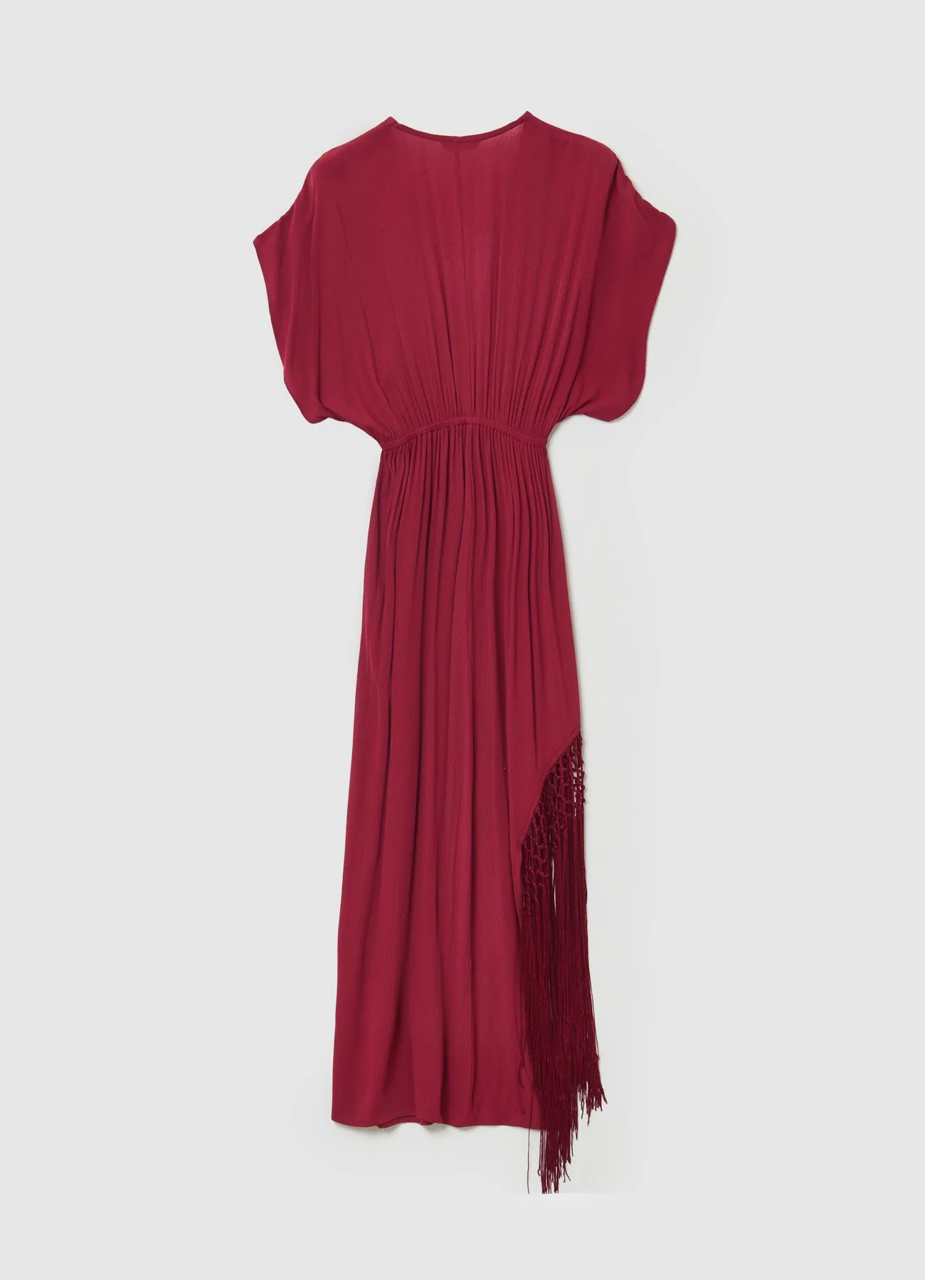 Vestito lungo a portafoglio con frange - Image 5