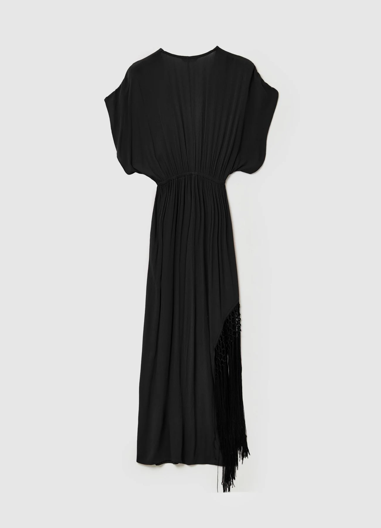 Vestito lungo a portafoglio con frange - Image 5