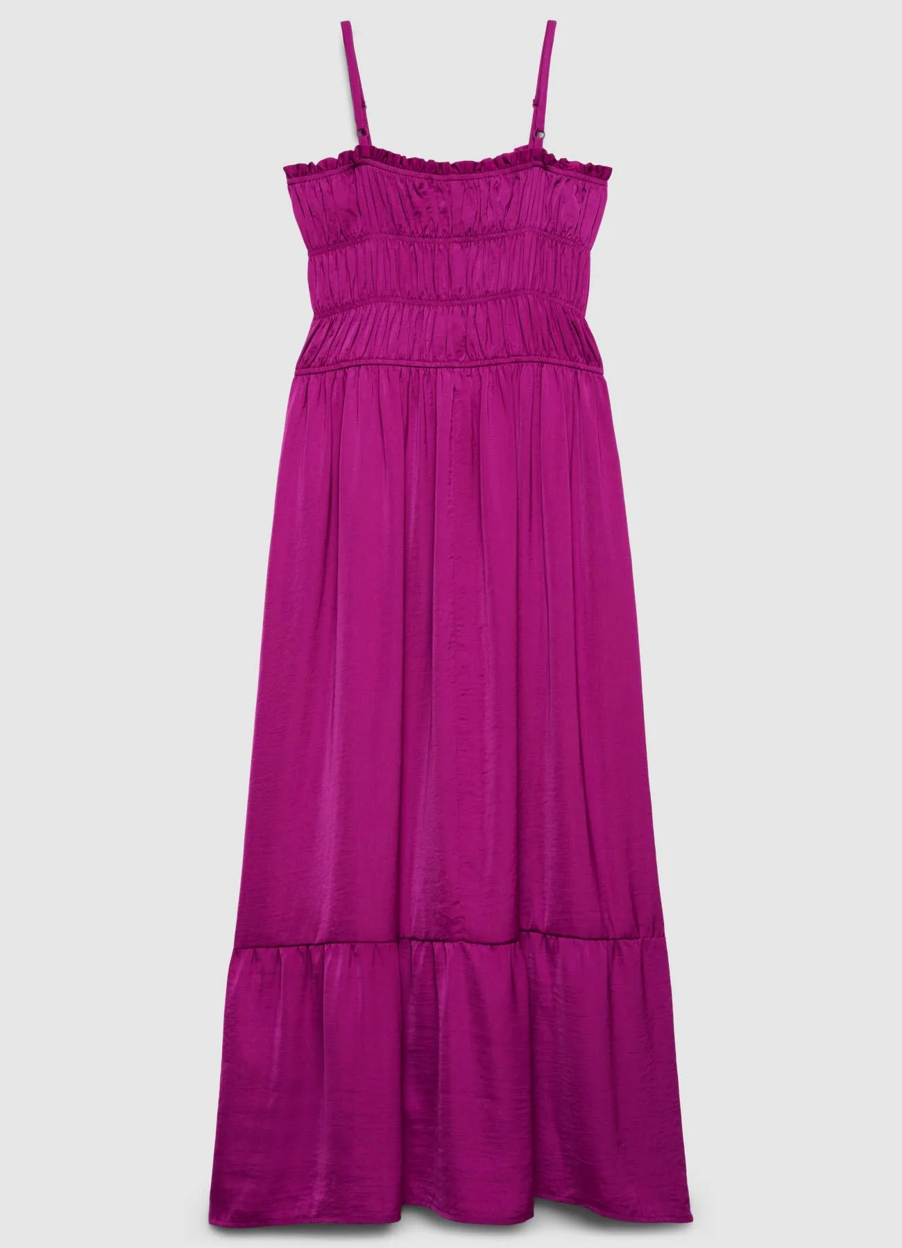 Vestito lungo con corpetto smock - Image 4