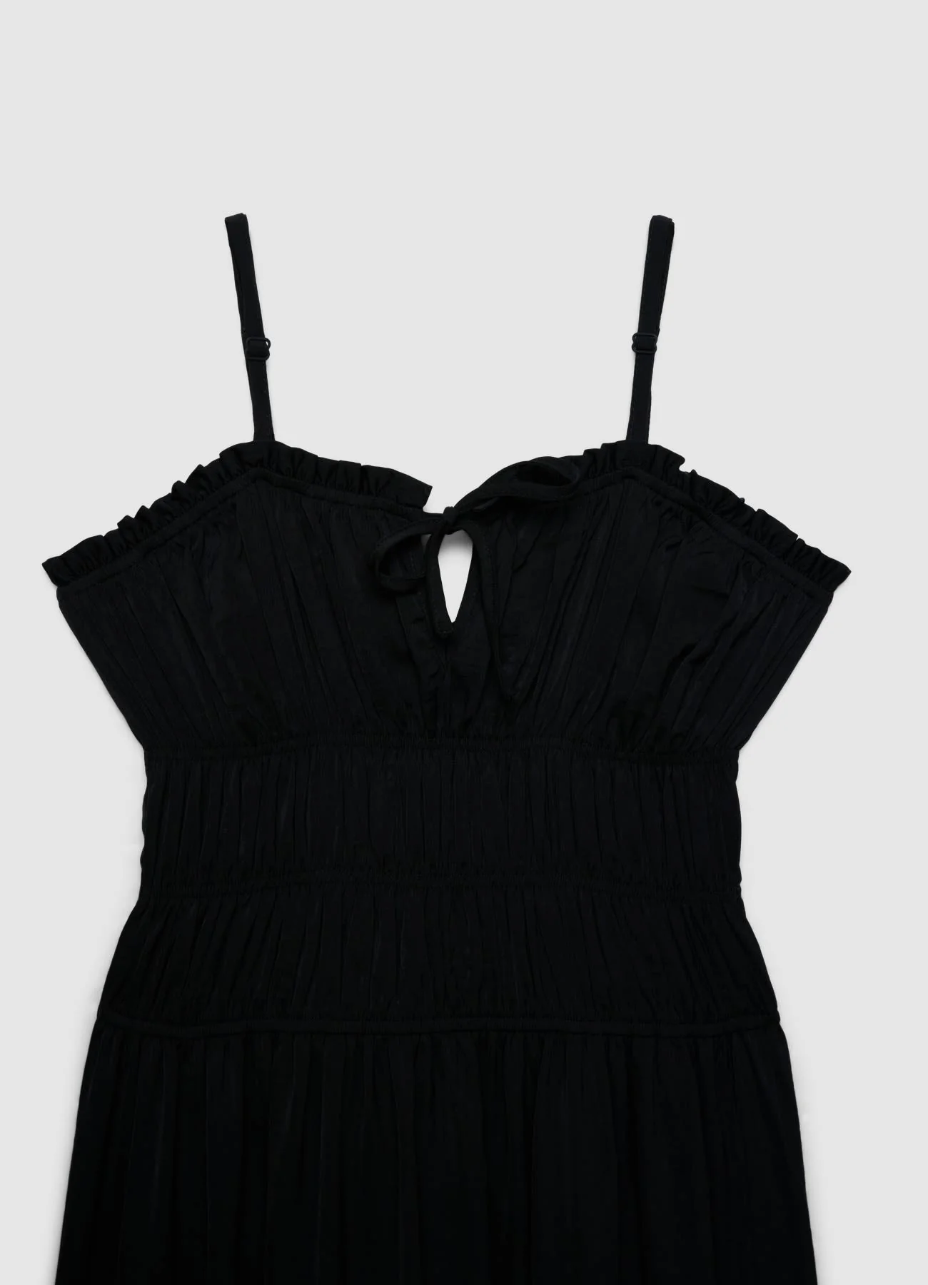 Vestito lungo con corpetto smock - Image 4