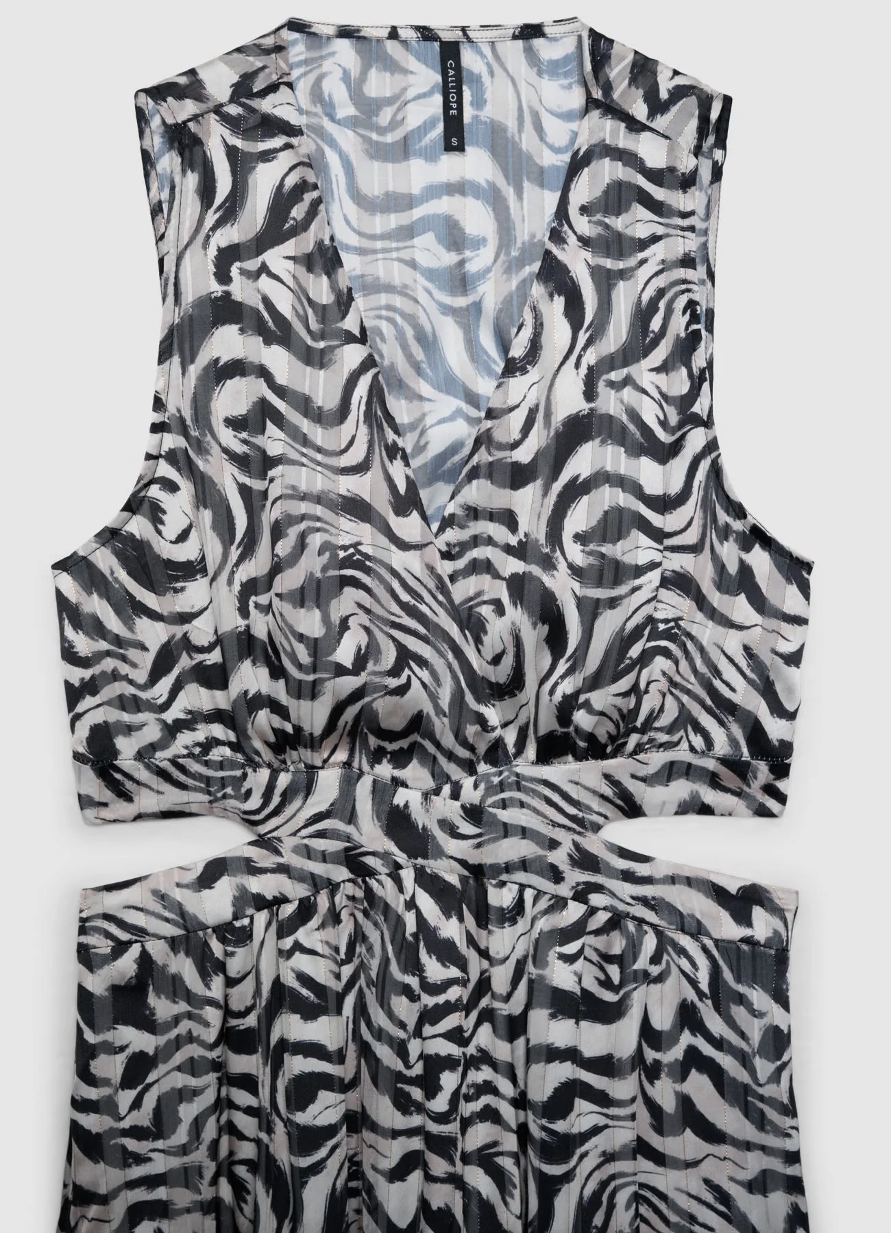 Vestito lungo con cut-out e stampa animalier - Image 5