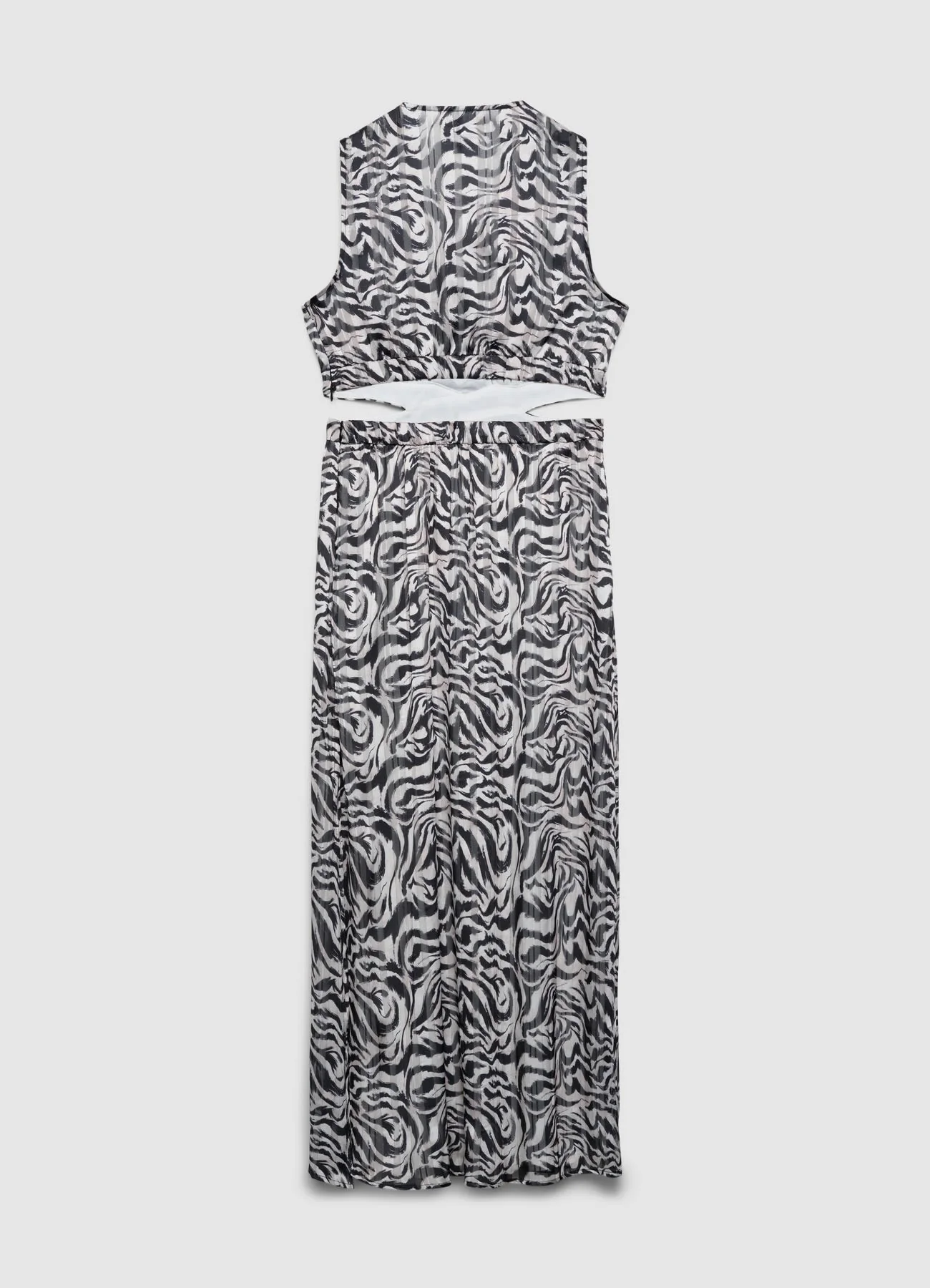 Vestito lungo con cut-out e stampa animalier - Image 7