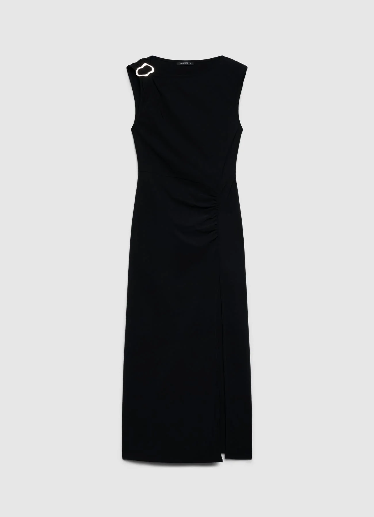 Vestito lungo con spacco e fibbia - Image 2