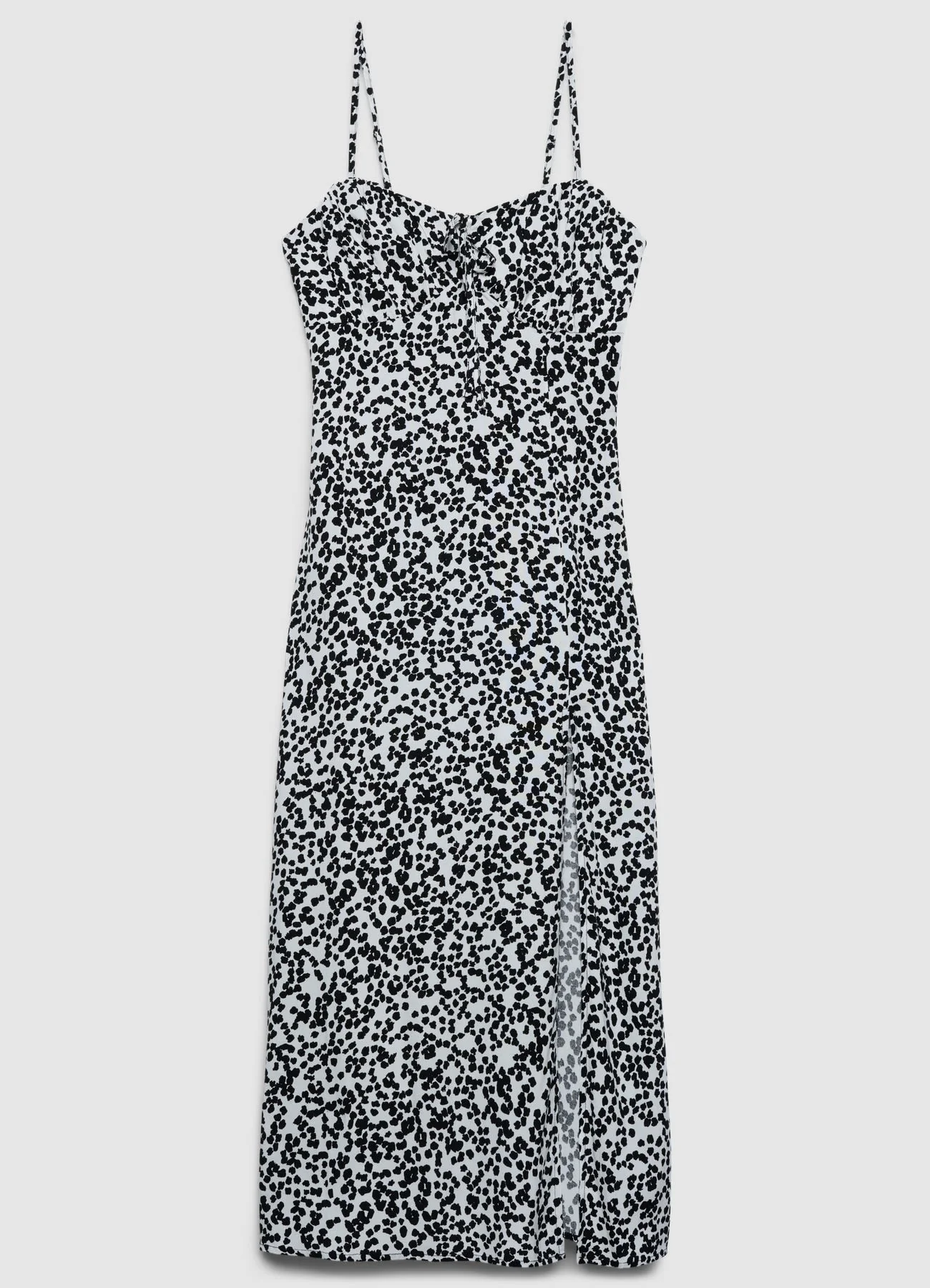 Vestito lungo con stampa animalier e spacco - Image 6