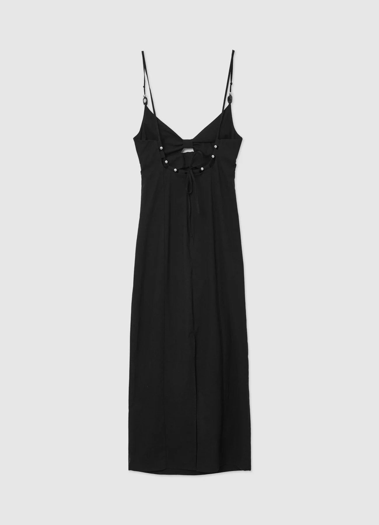 Vestito lungo cut out e perline - Image 4