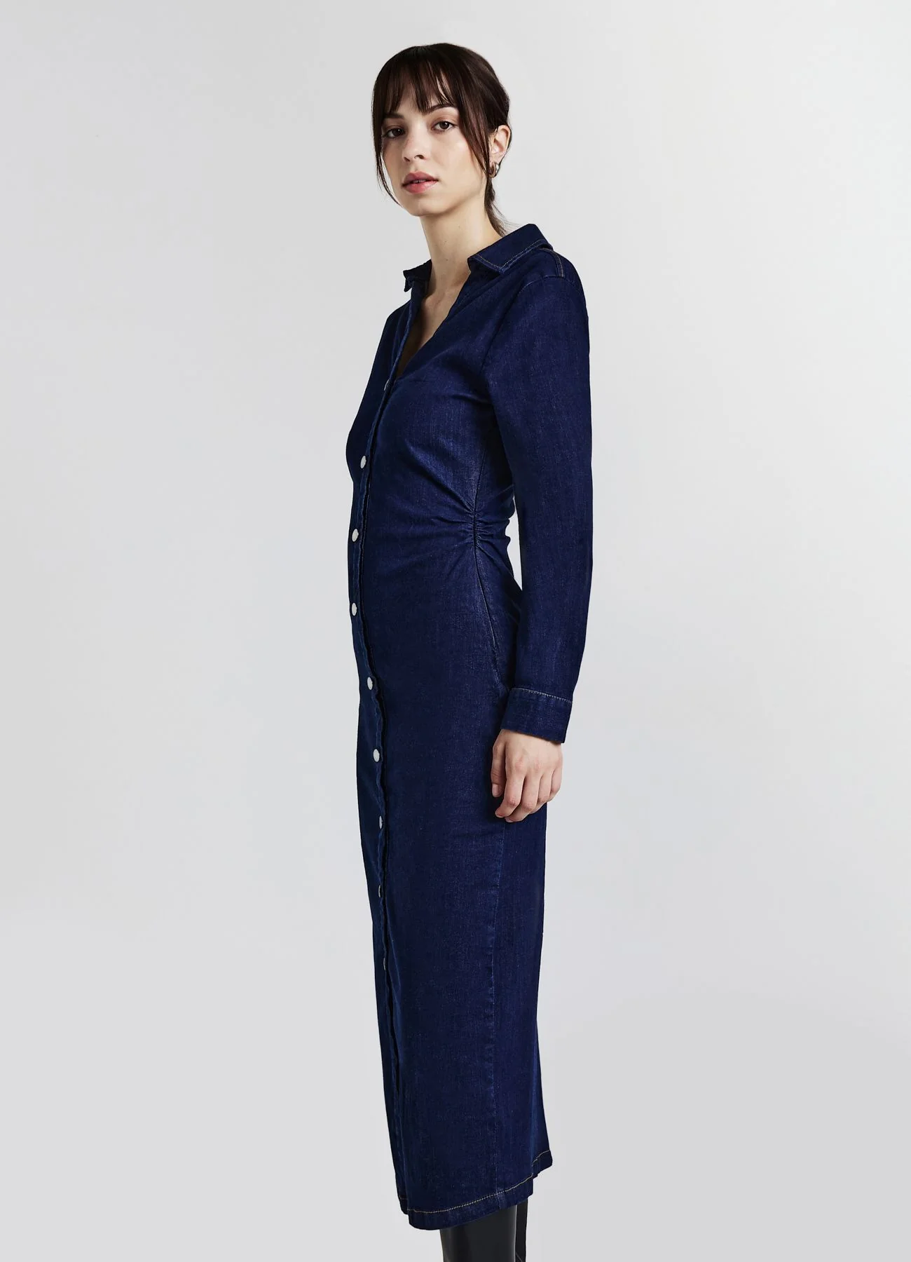 Vestito lungo in denim - Image 3