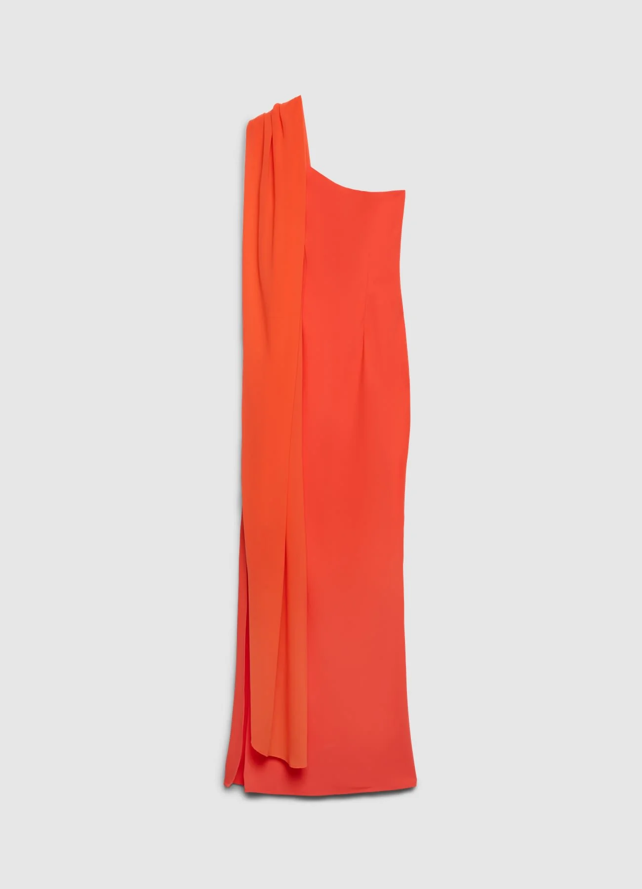 Vestito lungo monospalla con drappeggio - Image 5