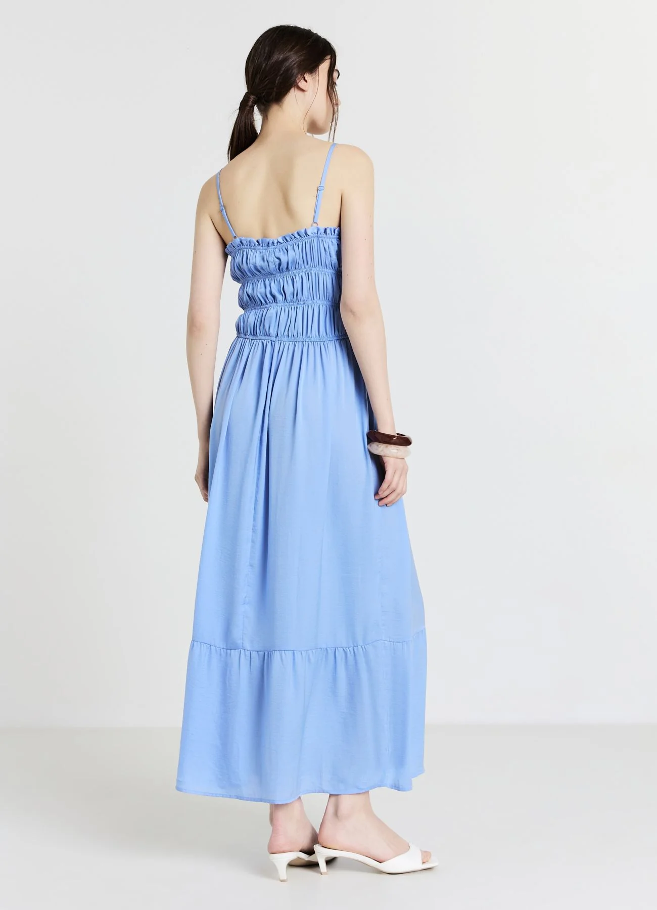 Vestito lungo punto smock - Image 3