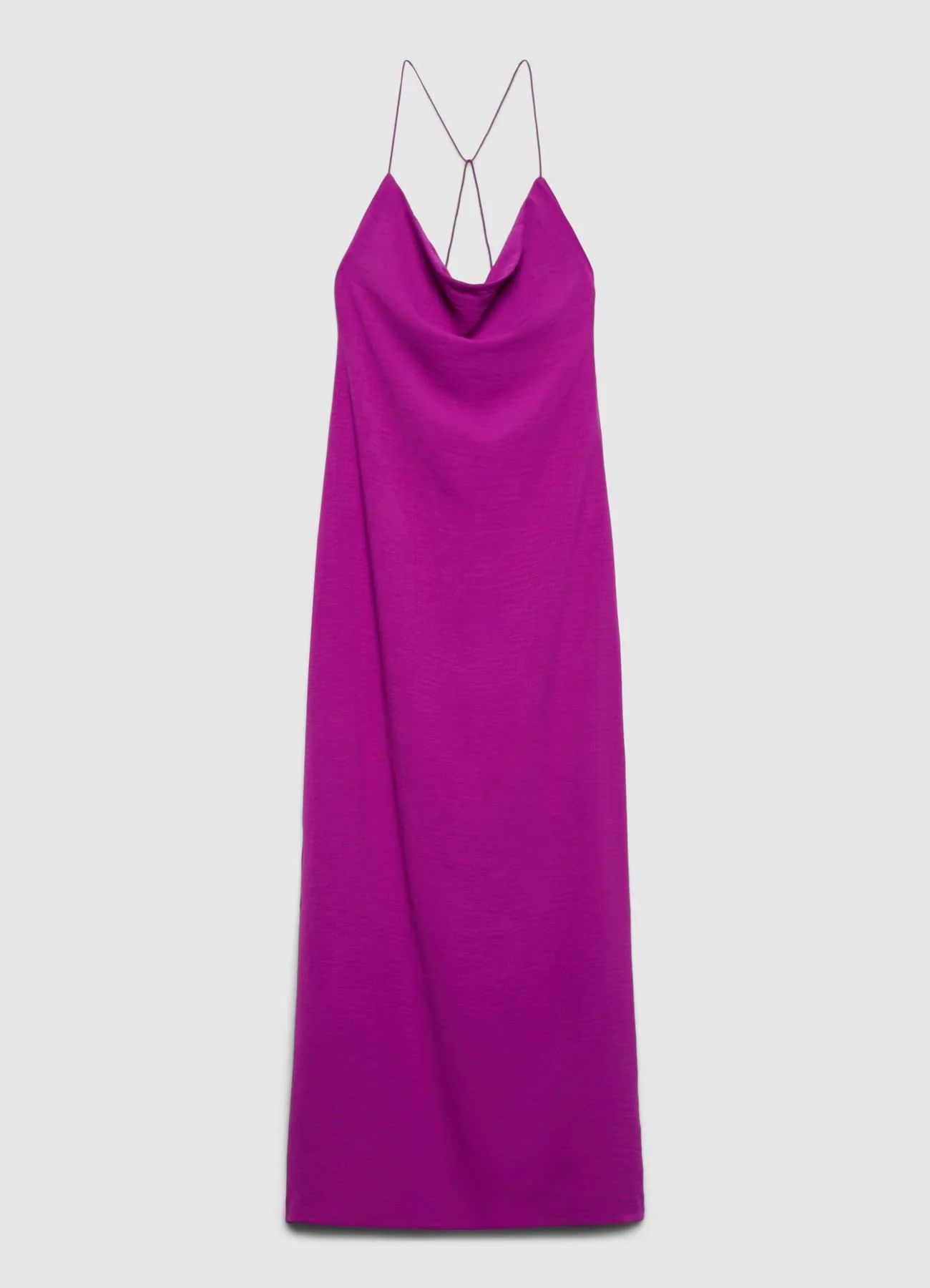 Vestito lungo scollato con spalline incrociate - Image 4