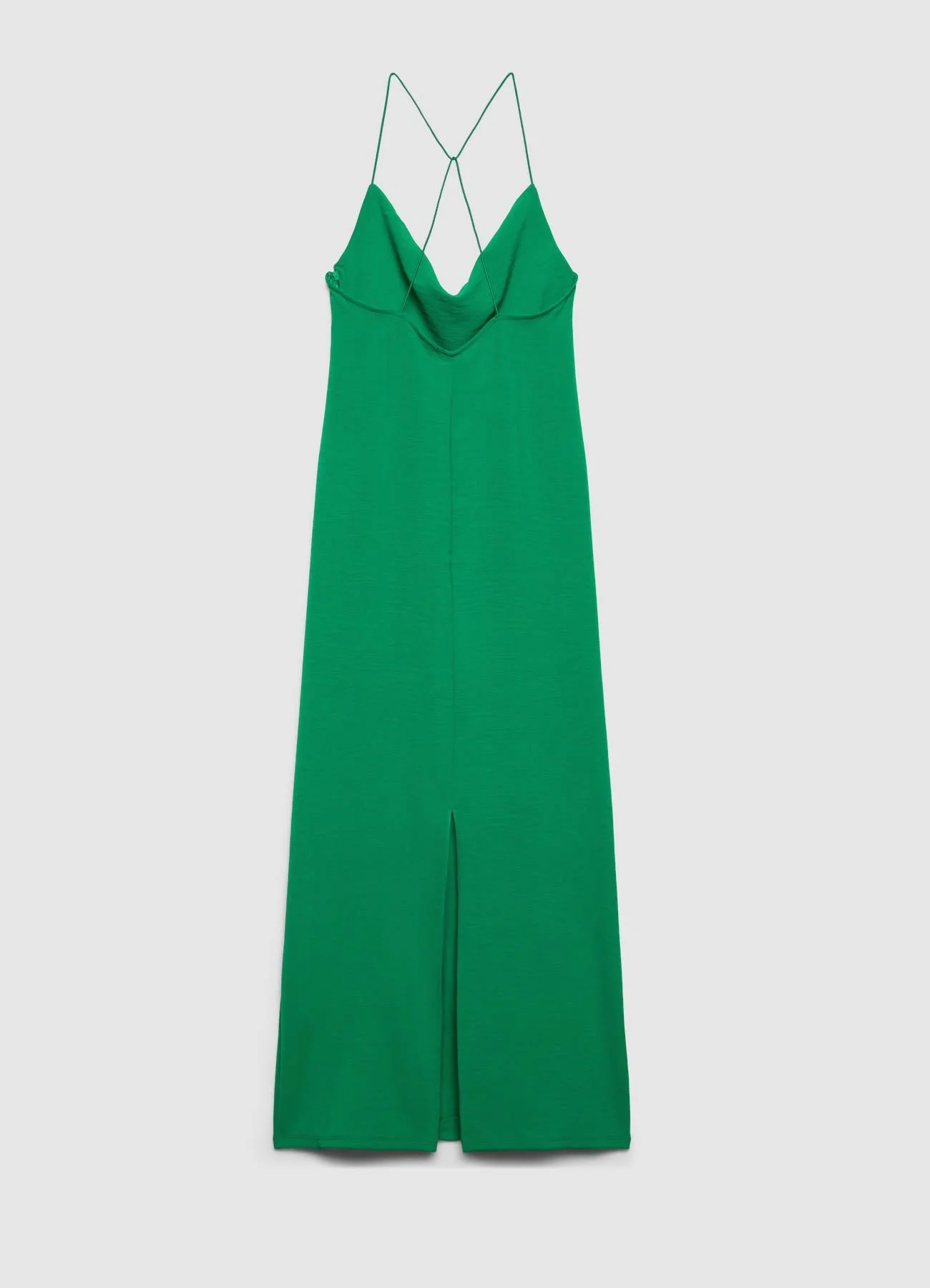 Vestito lungo scollato con spalline incrociate - Image 7