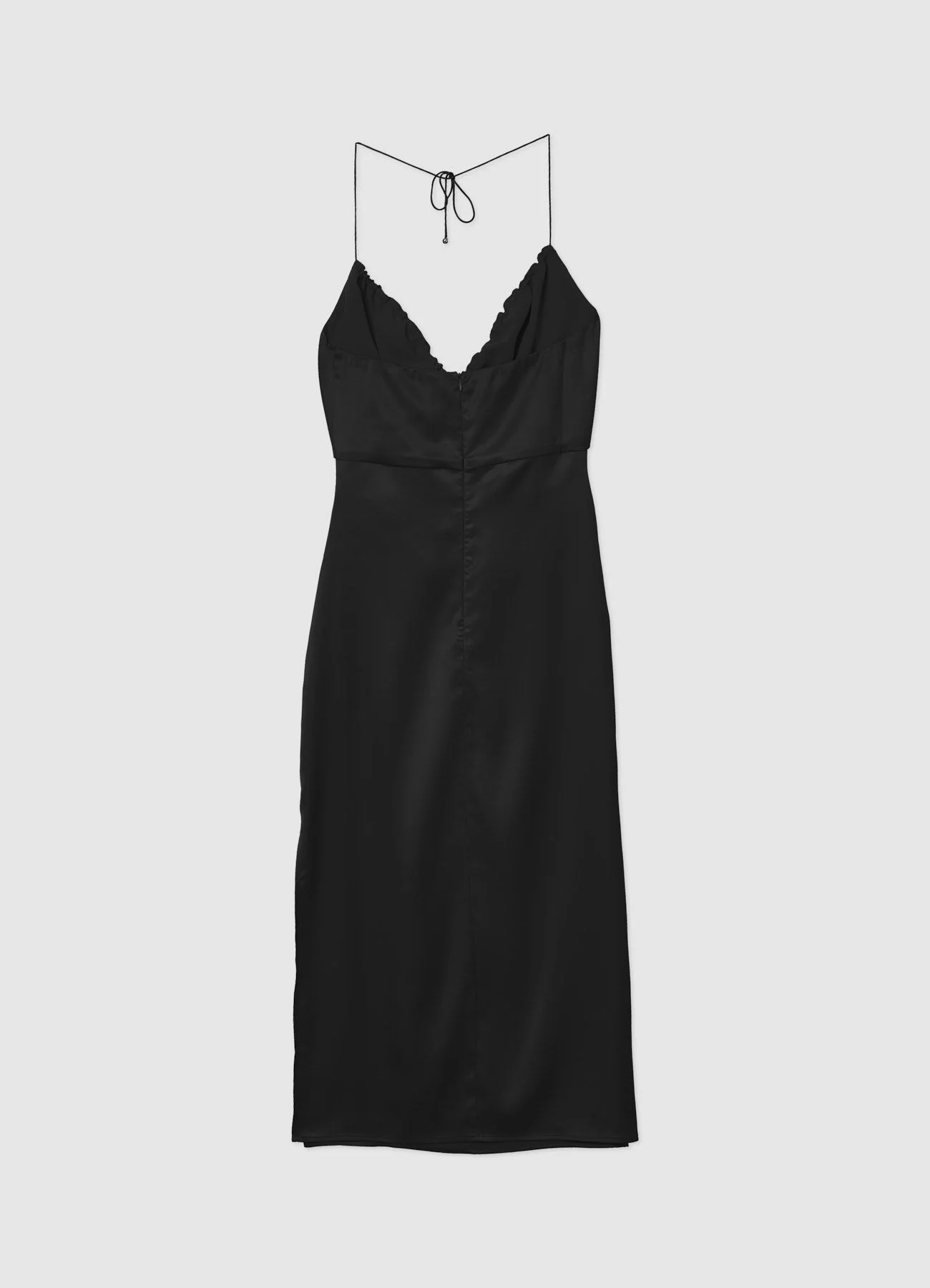 Vestito lungo simil satin cut out - Image 5