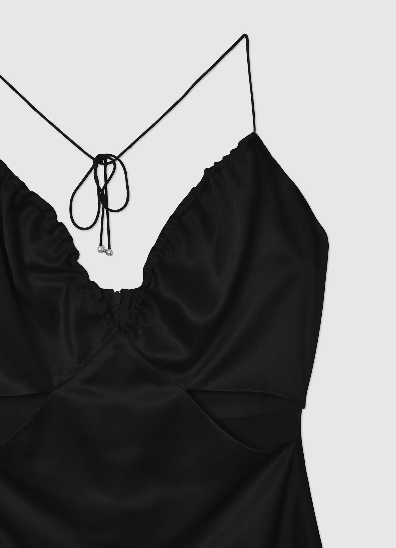 Vestito lungo simil satin cut out - Image 6