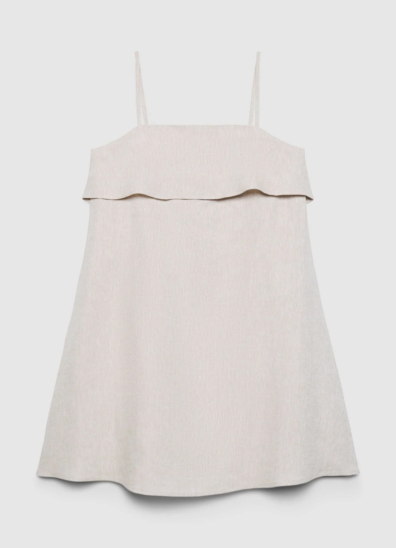 Vestito mini svasato misto lino - Image 5