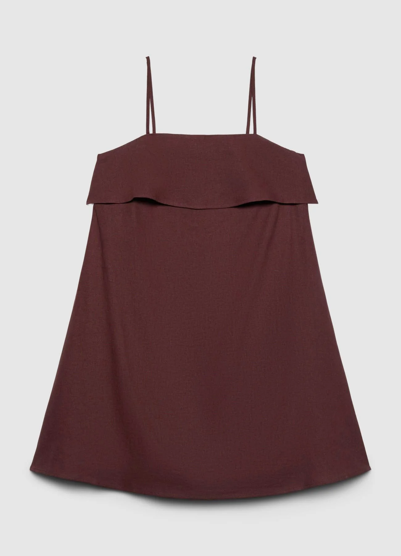 Vestito mini svasato misto lino - Image 5