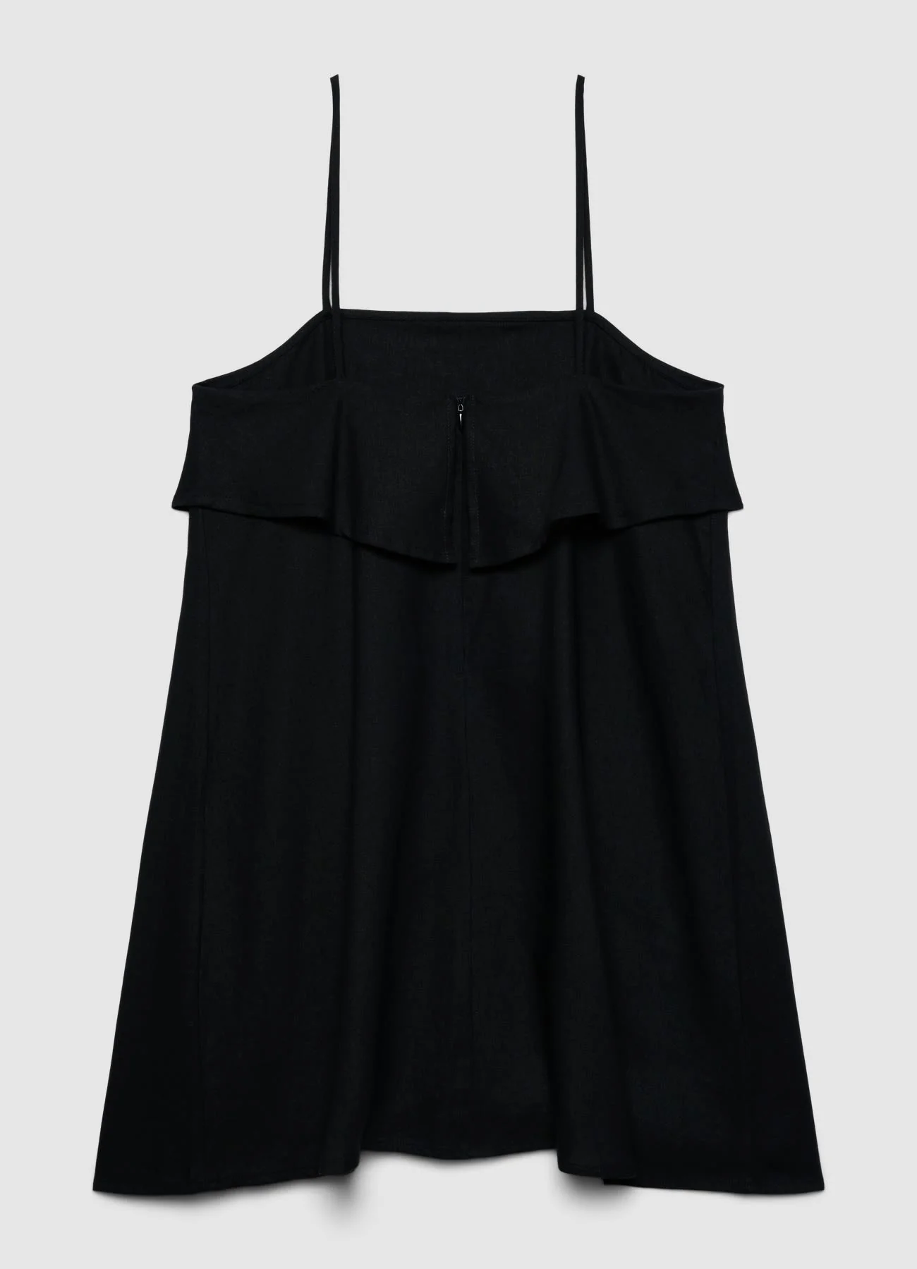 Vestito mini svasato misto lino - Image 6