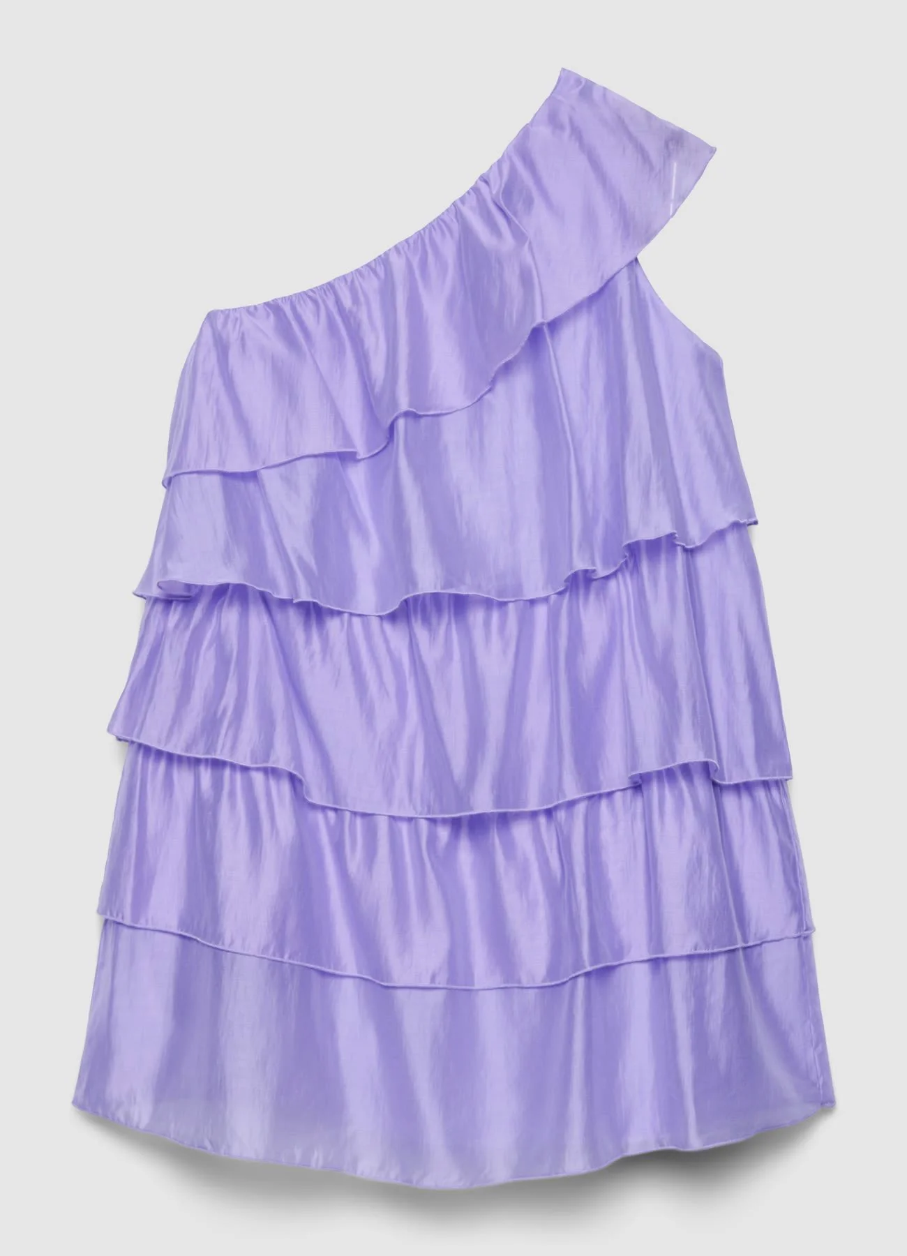Vestito monospalla con balze - Image 6
