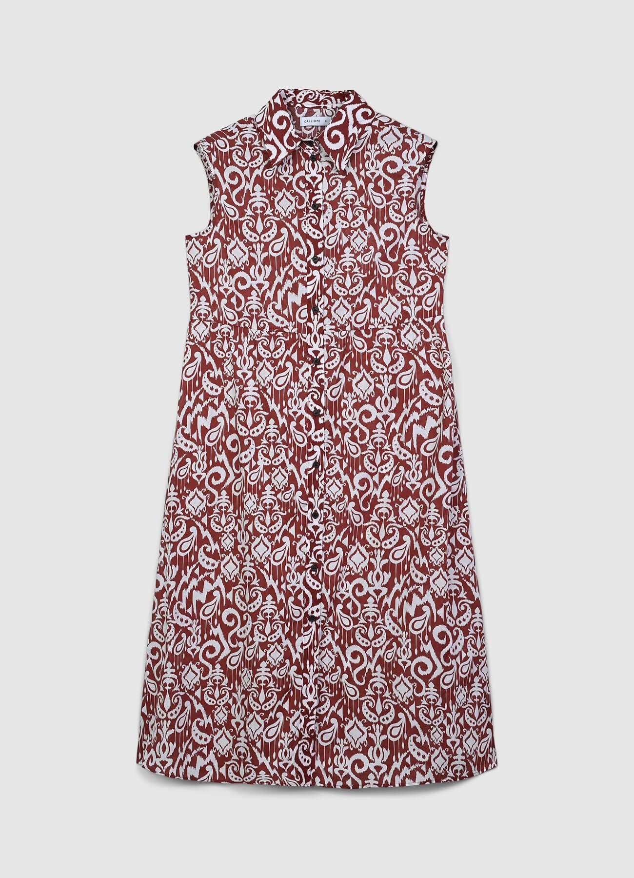 Vestito smanicato fantasia bicolor - Image 4