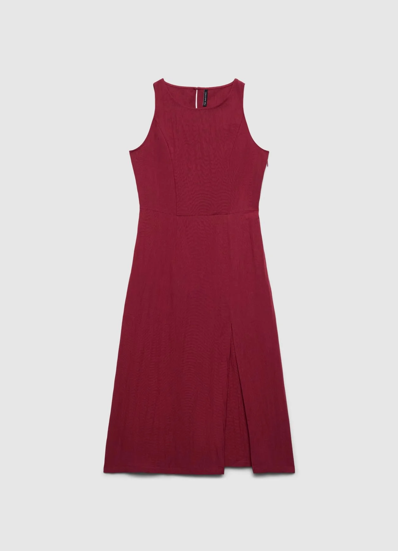 Vestito tubino midi smanicato con scollo tondo - Image 4