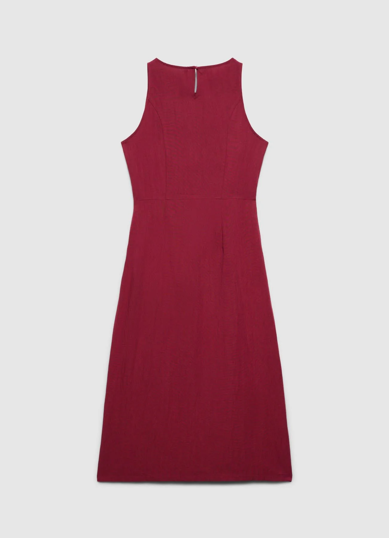 Vestito tubino midi smanicato con scollo tondo - Image 6