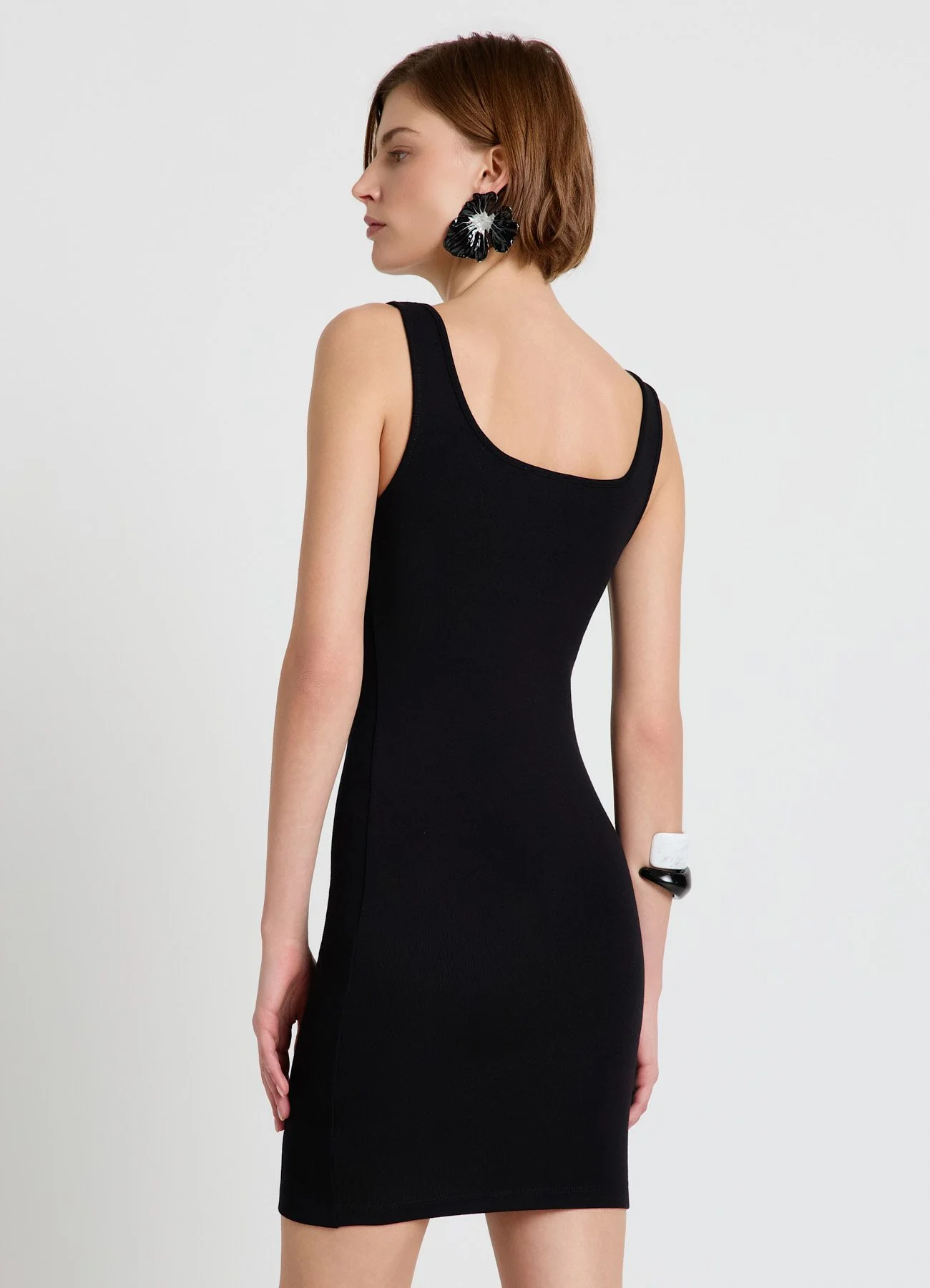 Vestito tubino mini con spalline