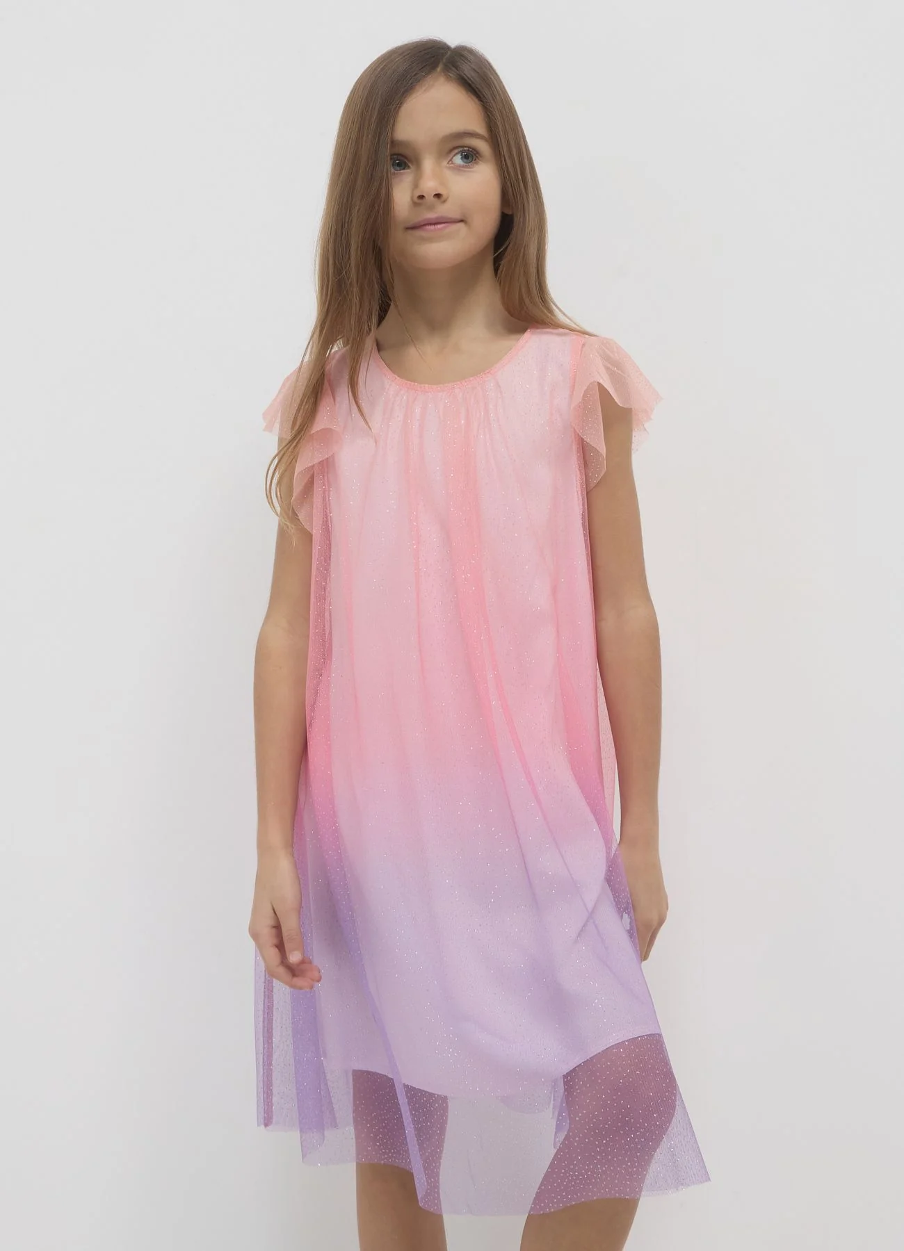 Vestito tulle fantasia sfumata