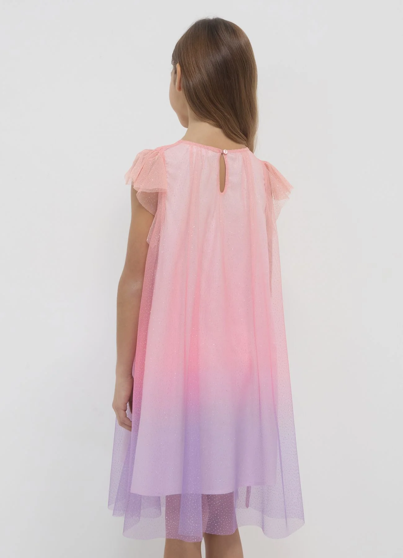 Vestito tulle fantasia sfumata - Image 4