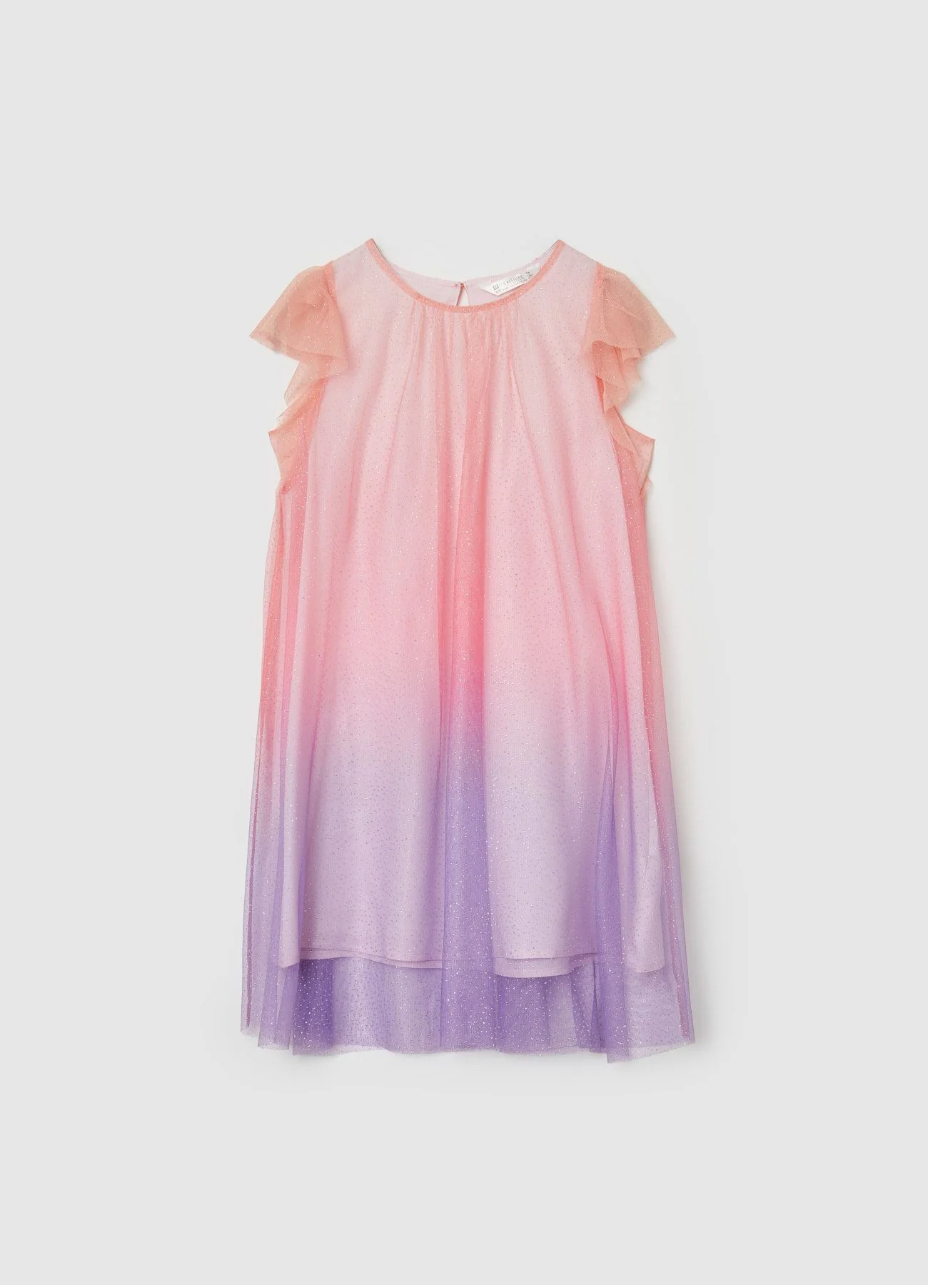 Vestito tulle fantasia sfumata - Image 5